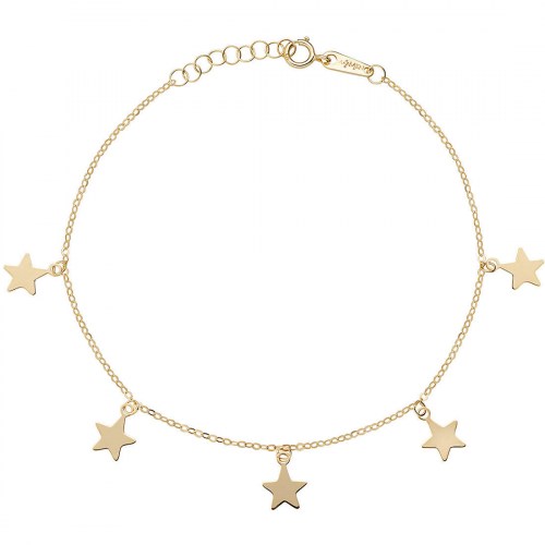 Bracciale Oro Stelle Pendenti AU9BRMSTG